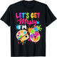 Let's Get Messy I'm 6 Year Old Girl Birthday Painting Theme T-Shirt - T-Shirt | Black