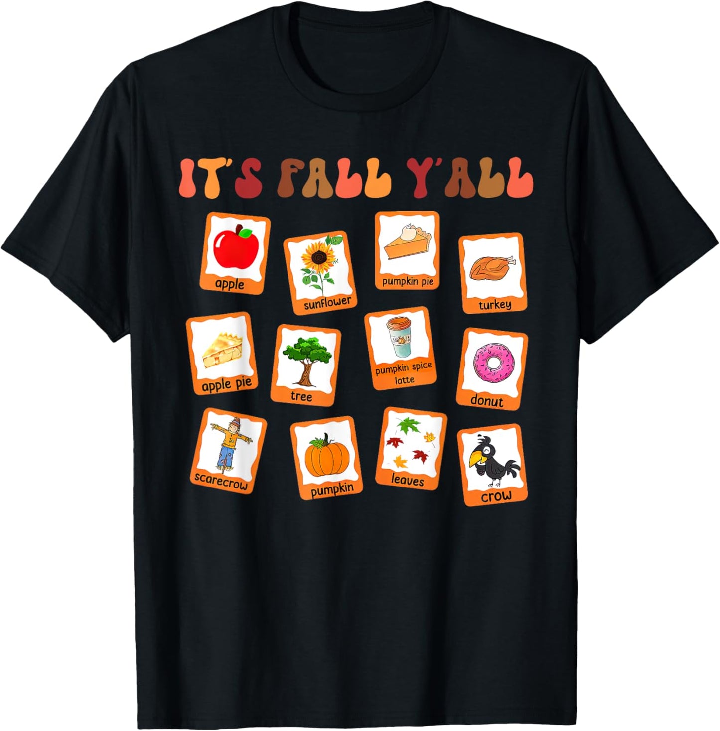 Retro It's Fall Y'all Special Education Teacher Fall Autumn Women T-Shirt - T-Shirt | Black