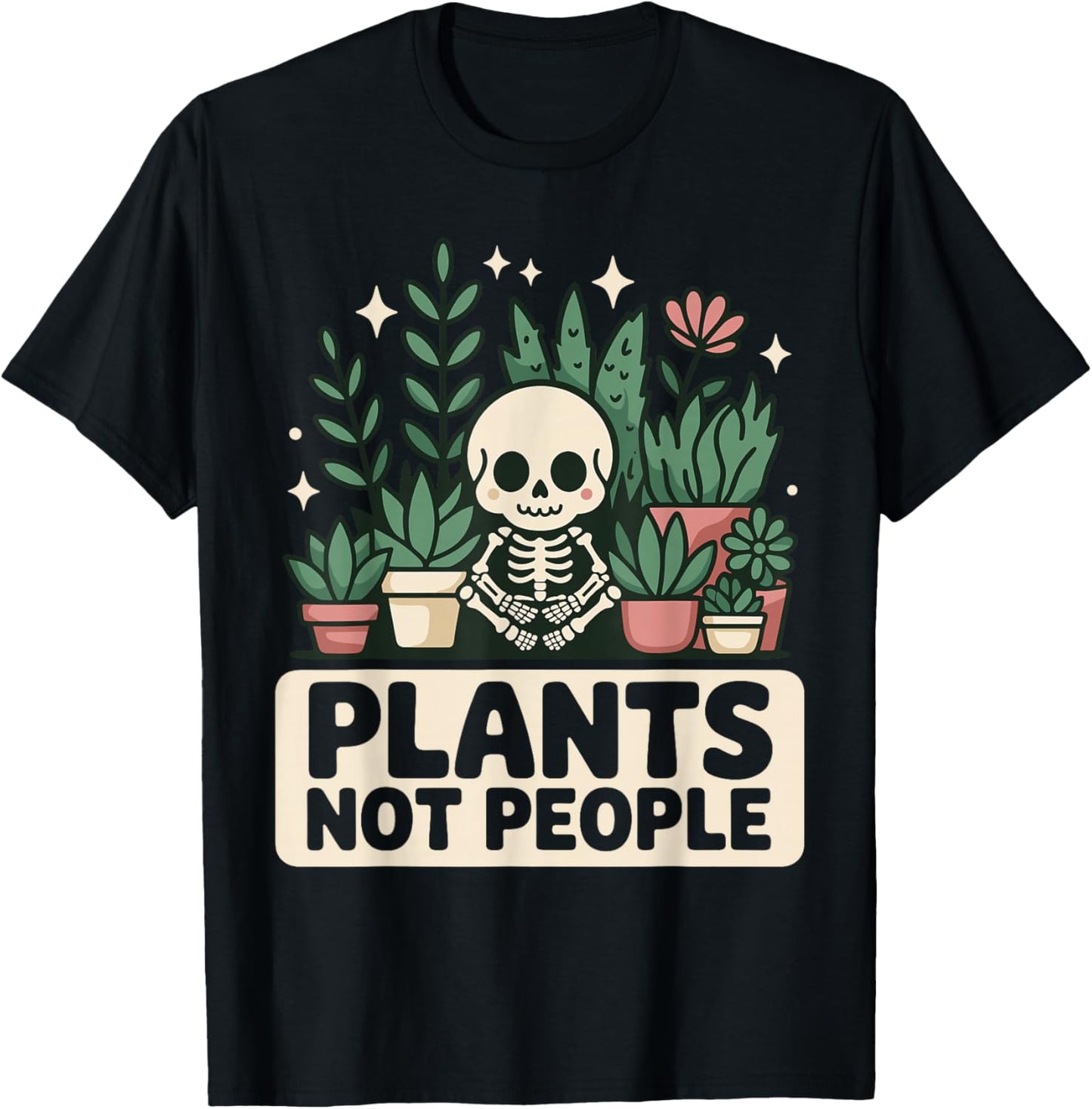 Funny Plant Art Women Gardening Houseplant Lovers T-Shirt - T-Shirt | Black