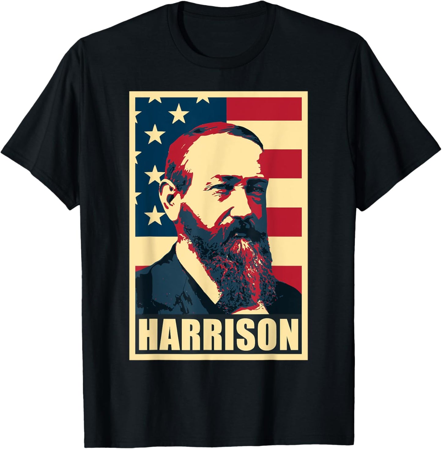 President Benjamin Harrison T-Shirt - T-Shirt | Black