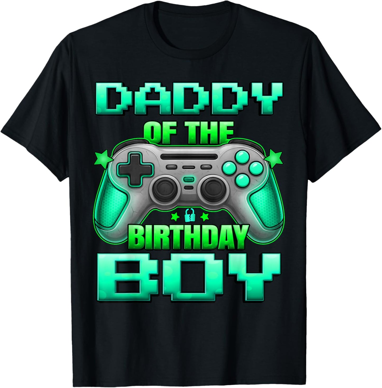 Daddy of The Birthday Boy Dad of Boys Matching Family Father T-Shirt - T-Shirt | Black