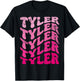 Retro Tyler First Name Personalized Tyler Groovy Vintage T-Shirt - T-Shirt | Black