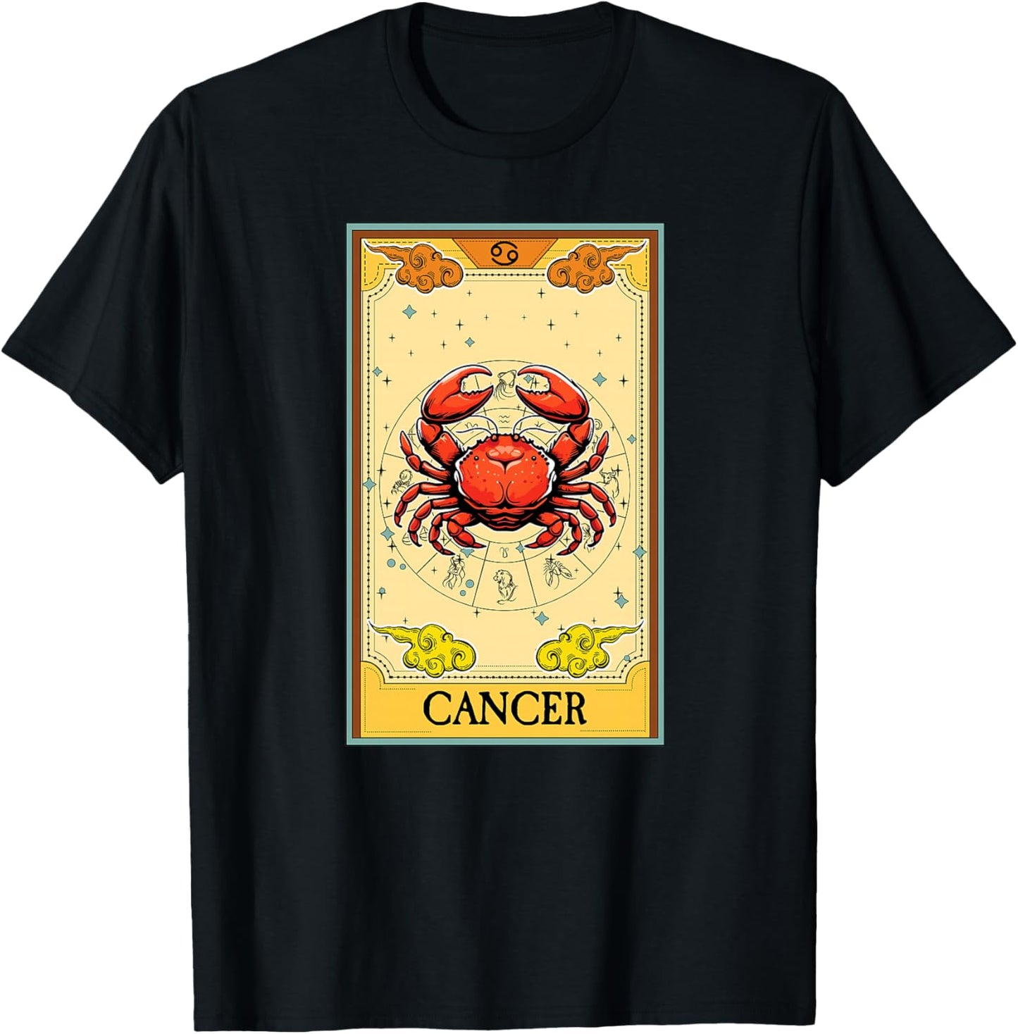 Carte de Tarot Horoscope du Cancer avec Symbole du Zodiaque Haut de Gamme T-Shirt - T-Shirt | Black