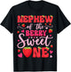 Nephew Of The Berry Sweet One Strawberry 1St Birthday T-Shirt - T-Shirt | Black