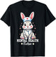 Mental Health Nurse Bunny With Stethoscope Easter Nurse T-Shirt - T-Shirt | Black