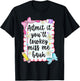 Preppy Coquette Bow Admit It You'll Lowkey-Miss Me Bruh T-Shirt - T-Shirt | Black