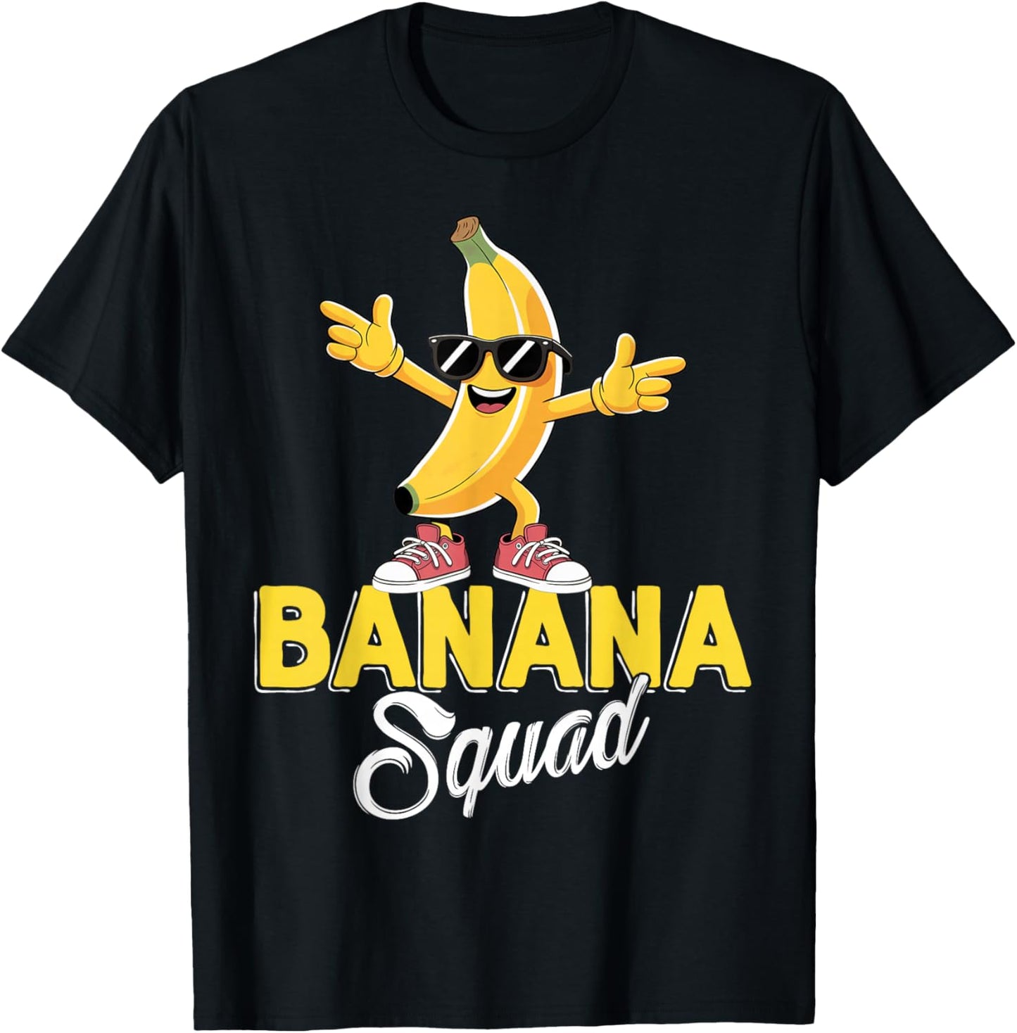 Banana Squad Dabbing Banana Fruit Lover Boys Kids Men Women T-Shirt - T-Shirt | Black