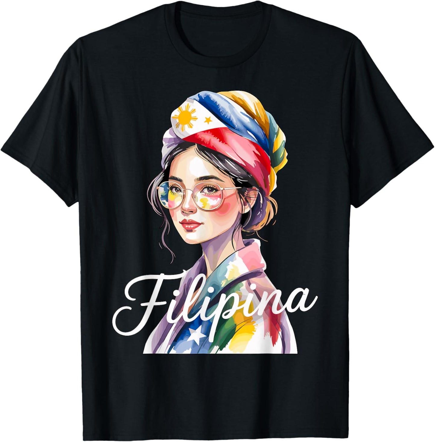 Filipina Woman Heritage Latina T-Shirt - T-Shirt | Black
