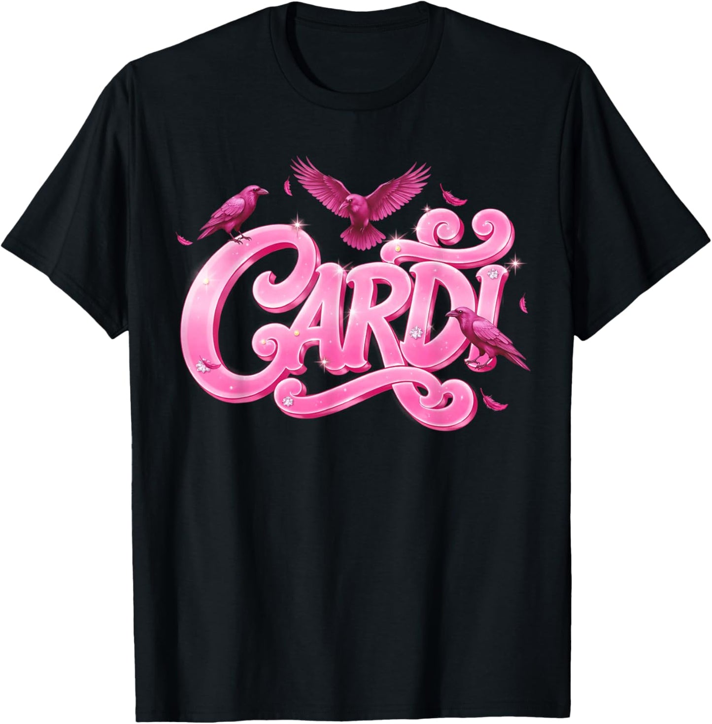 Cardi First Name Birthday Personalized Women Kids T-Shirt - T-Shirt | Black
