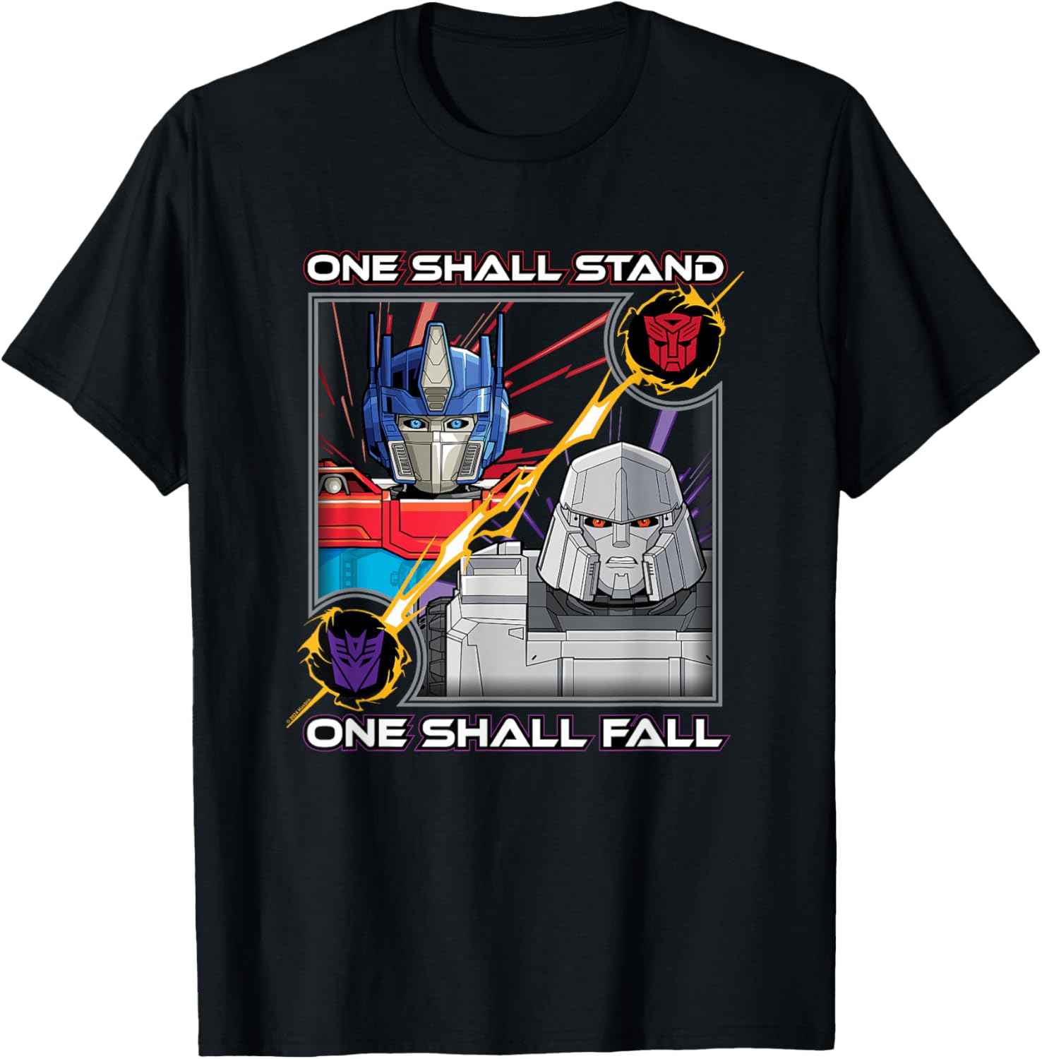 Transformers One One Shall Stand One Shall Fall Poster T-Shirt - T-Shirt | Black