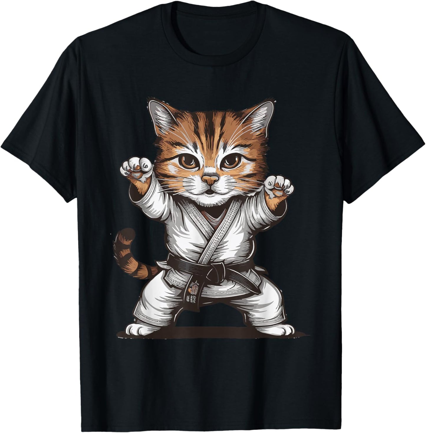 Jiu Jitsu Cat Women Girls Kids T-Shirt - T-Shirt | Black