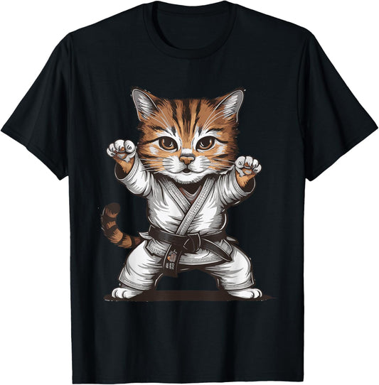 Jiu Jitsu Cat Women Girls Kids T-Shirt - T-Shirt | Black