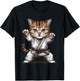 Jiu Jitsu Cat Women Girls Kids T-Shirt - T-Shirt | Black