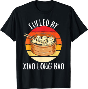 Retro Fueled By Xiao Long Bao Vintage Xiao Long Bao Lover T-Shirt - T-Shirt | Black