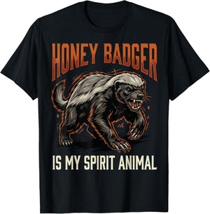 Honey Badger is My Spirit Animal T-Shirt - T-Shirt | Black