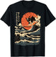 French Bulldog Surfing Japanese Men Women Girls Kids T-Shirt - T-Shirt | Black