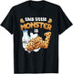 Milk and Cookies This Little Monster is 1 1st Bday Boy Girl T-Shirt - T-Shirt | Black