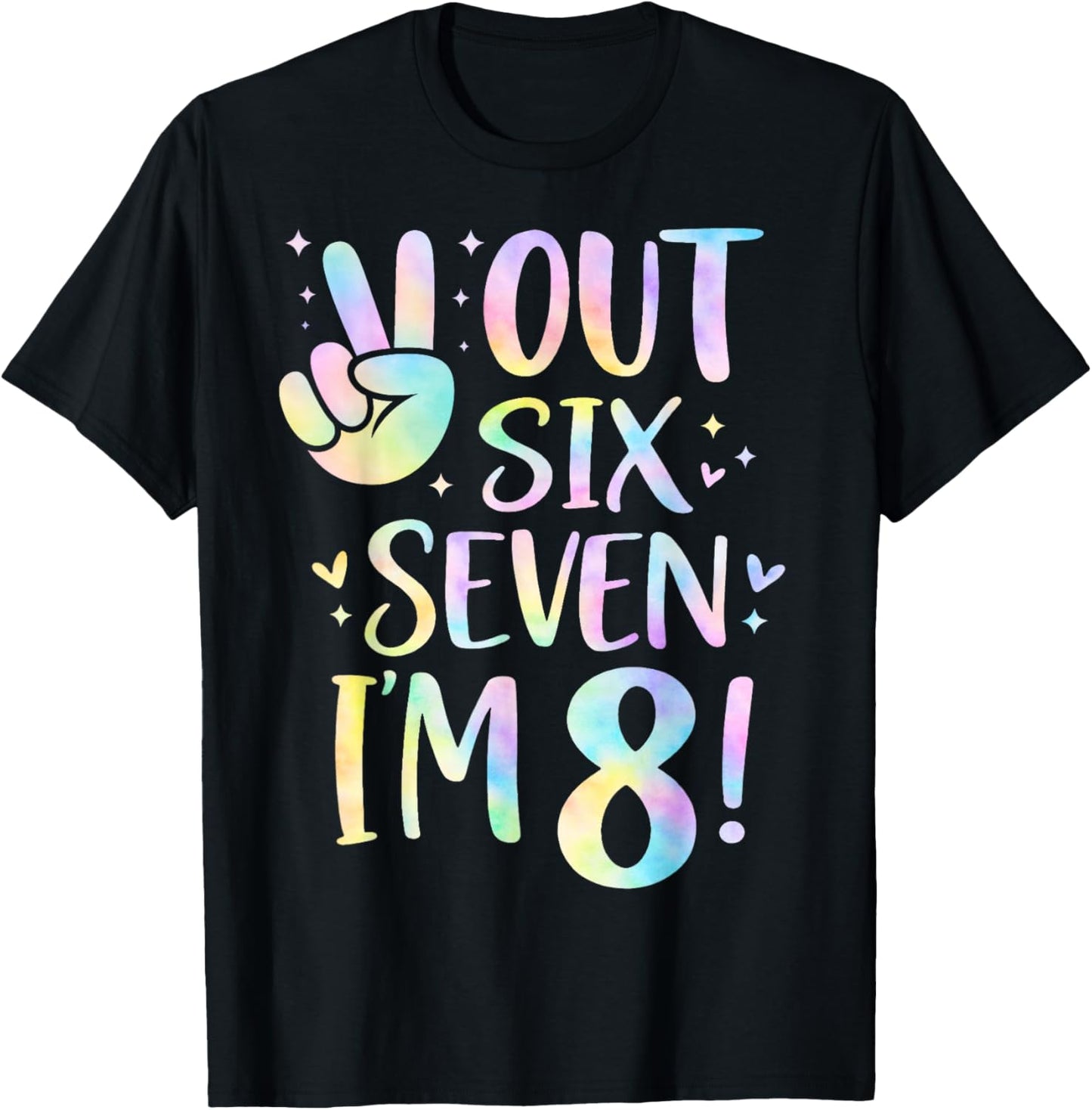8th Birthday Girl Outfit Eighth Im 8 Year Old Girls T-Shirt - T-Shirt | Black