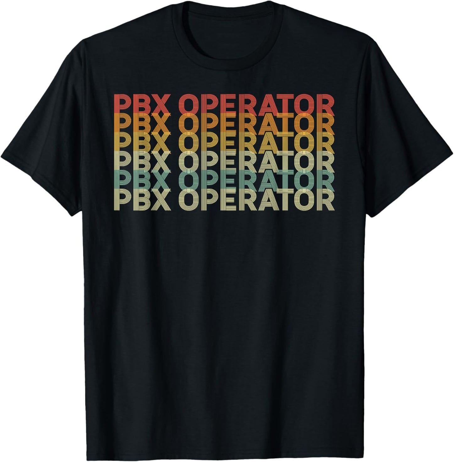 Retro 70s Pbx Operator Job Title T-Shirt - T-Shirt | Black
