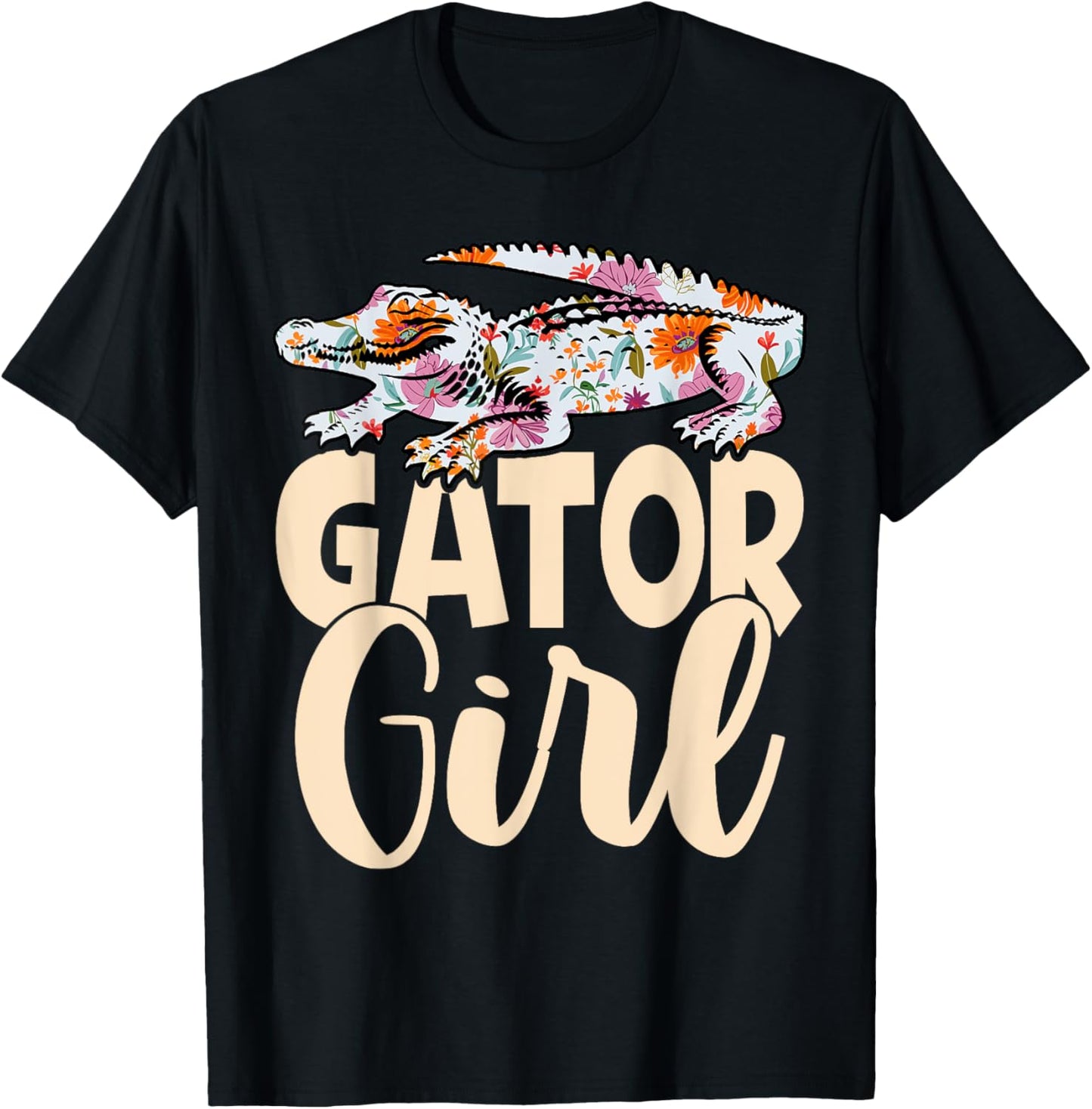 Gator Girl Funny Alligator Kids Crocodile T-Shirt - T-Shirt | Black