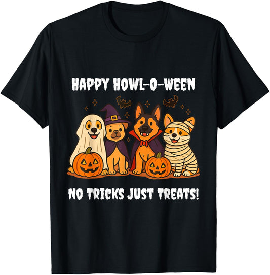 Spooky Dog Squad Ghost Retriever Witch Frenchie Dracula T-Shirt - T-Shirt | Black