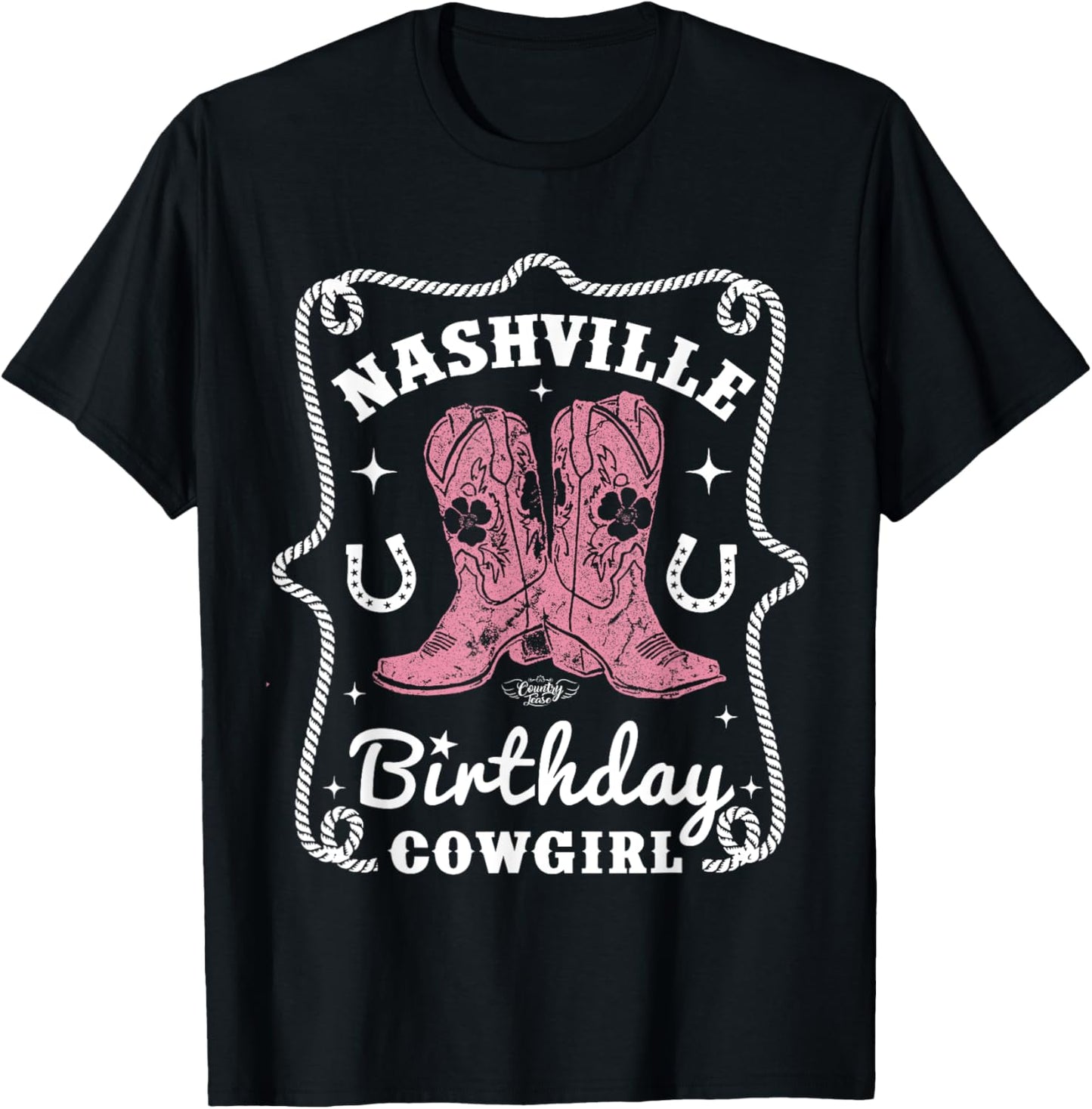 Nashville Birthday Cowgirl Nashville Birthday T-Shirt - T-Shirt | Black