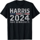 Save Democracy Kamala Harris for President 2024 T-Shirt - T-Shirt | Black
