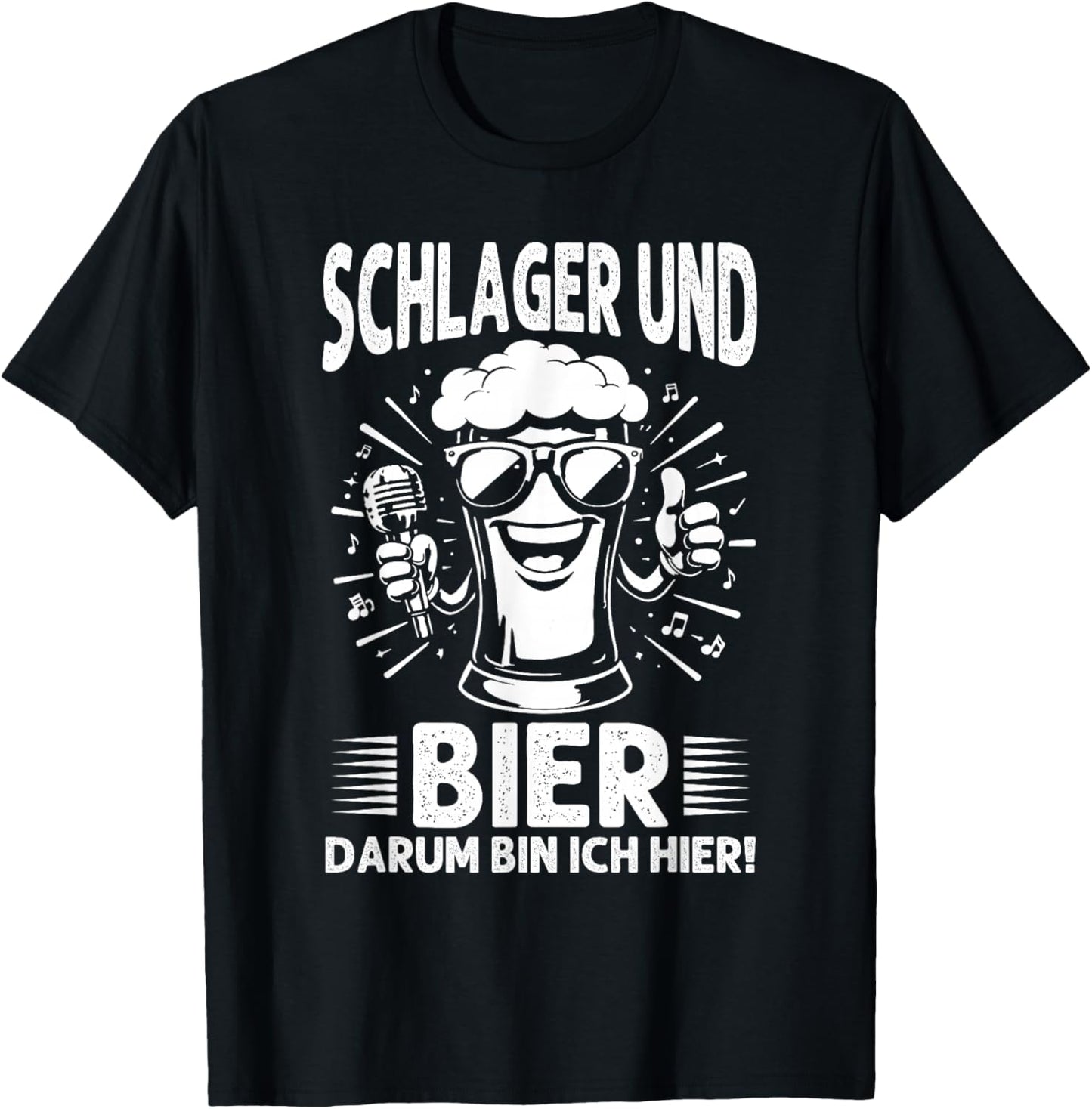 Schlager Beer Outfit Costume Party Men Women Drinking T-Shirt - T-Shirt | Black