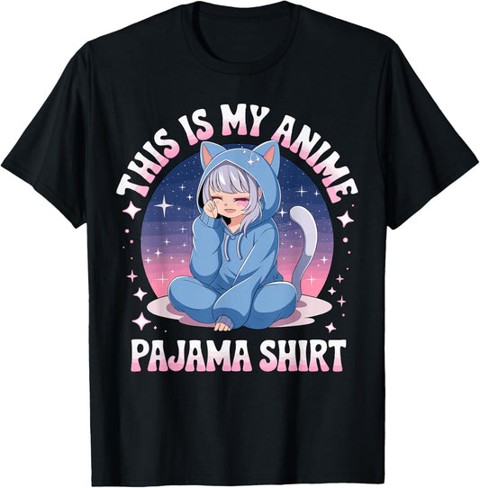 Anime Night This is My Anime Pajama T-Shirt - T-Shirt | Black