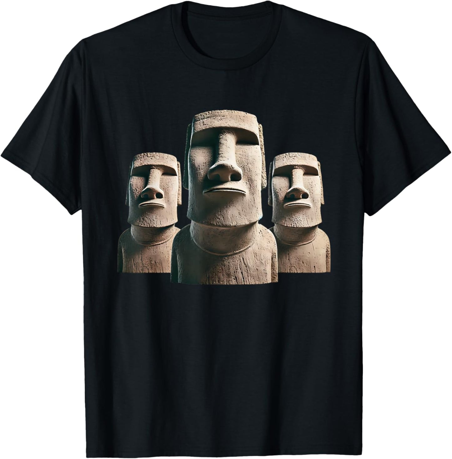 Moai Statue, Moai Monoliths, Easter Island Moai T-Shirt - T-Shirt | Black