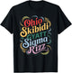 Skibidi Rizz Gyatt Ohio Sigma Funny Rizzler Toilet Meme T-Shirt - T-Shirt | Black