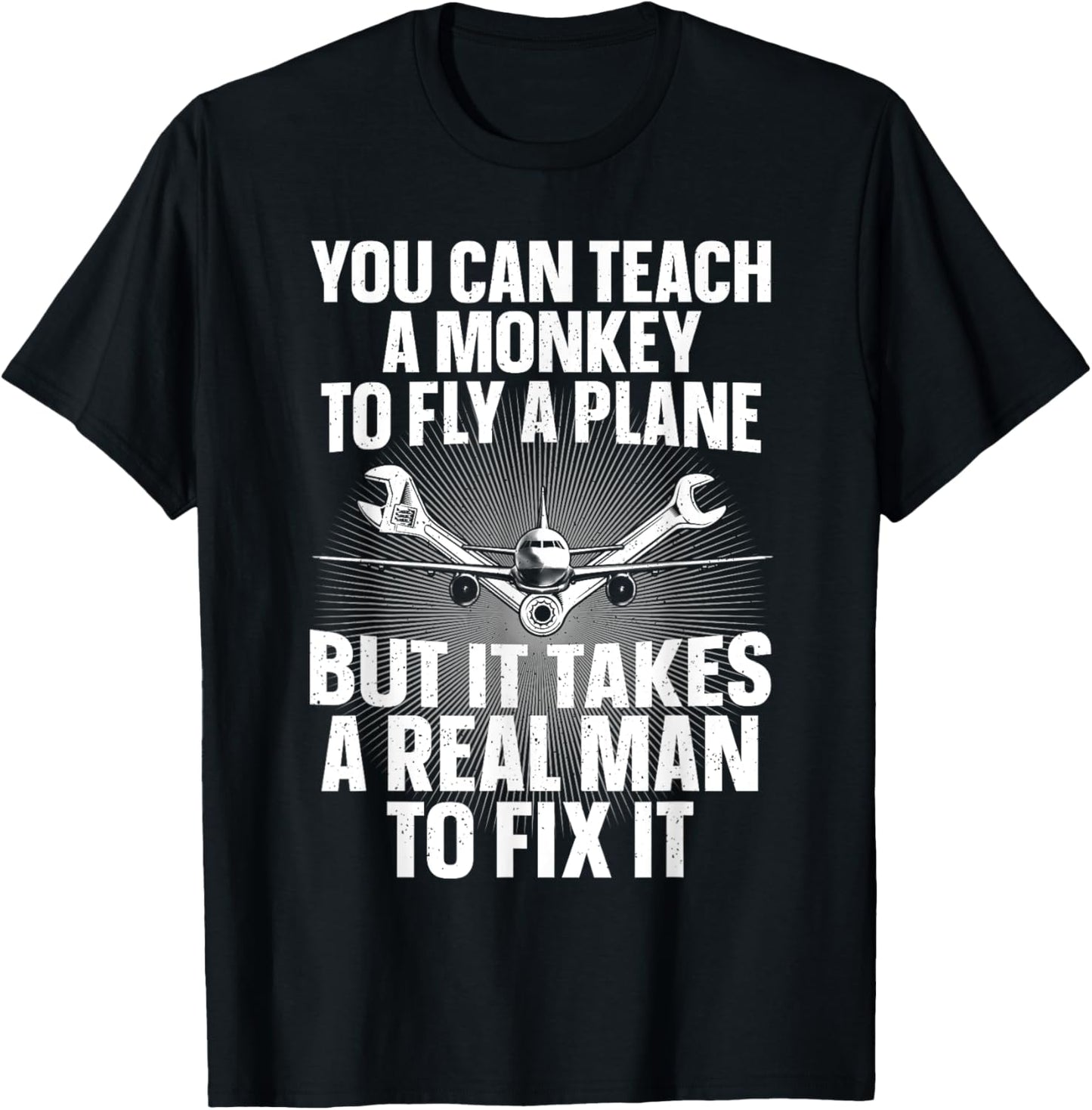 Funny Aircraft Mechanic Art Boys Aircraft Technician T-Shirt - T-Shirt | Black