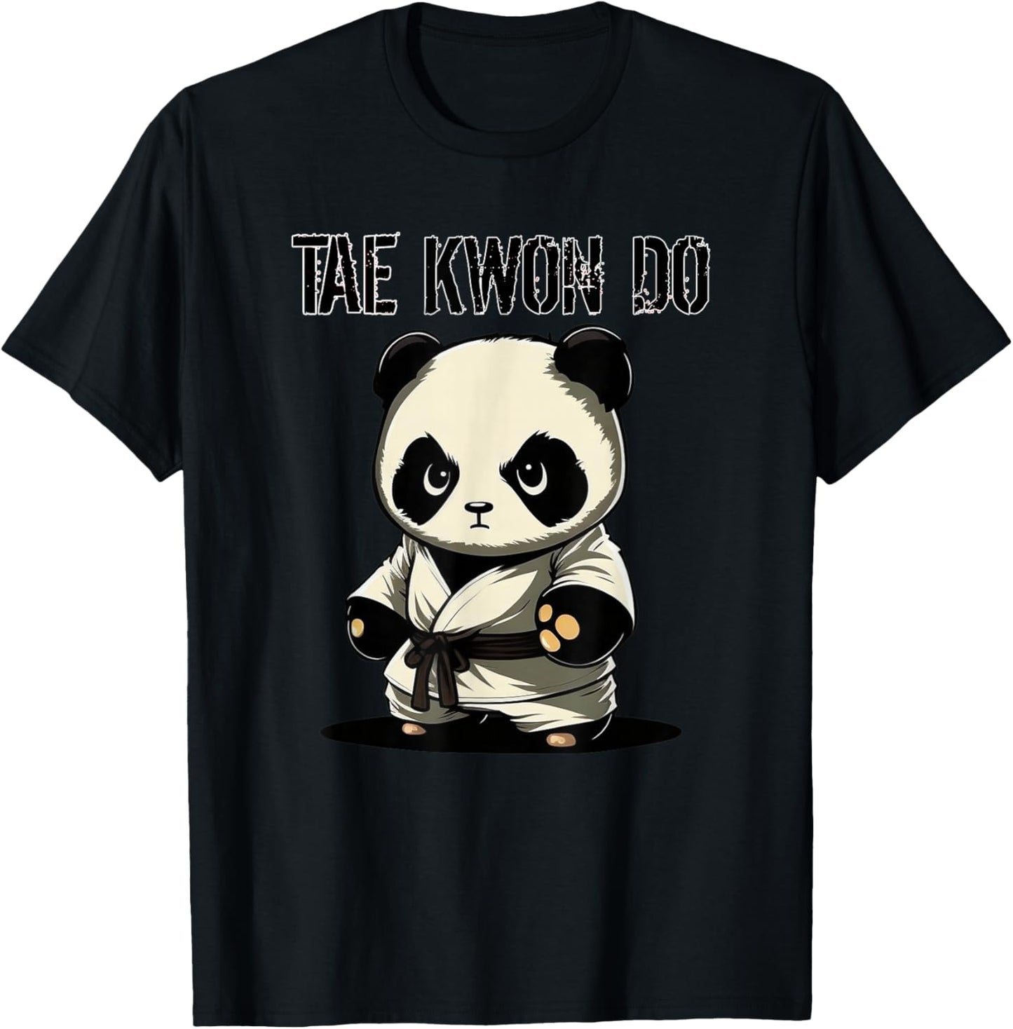 Panda Taekwondo - Cute Korean Martial Arts Panda T-Shirt - T-Shirt | Black