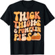 Thick Thighs & Pumpkin Pies Thanksgiving Fall Matching T-Shirt - T-Shirt | Black