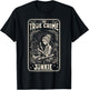 True Crime Junkie Tarot Card Forensic Science Skeleton T-Shirt - T-Shirt | Black