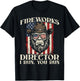 4th of July Bigfoot Fireworks Director Sasquatch Men Women T-Shirt - T-Shirt | Black