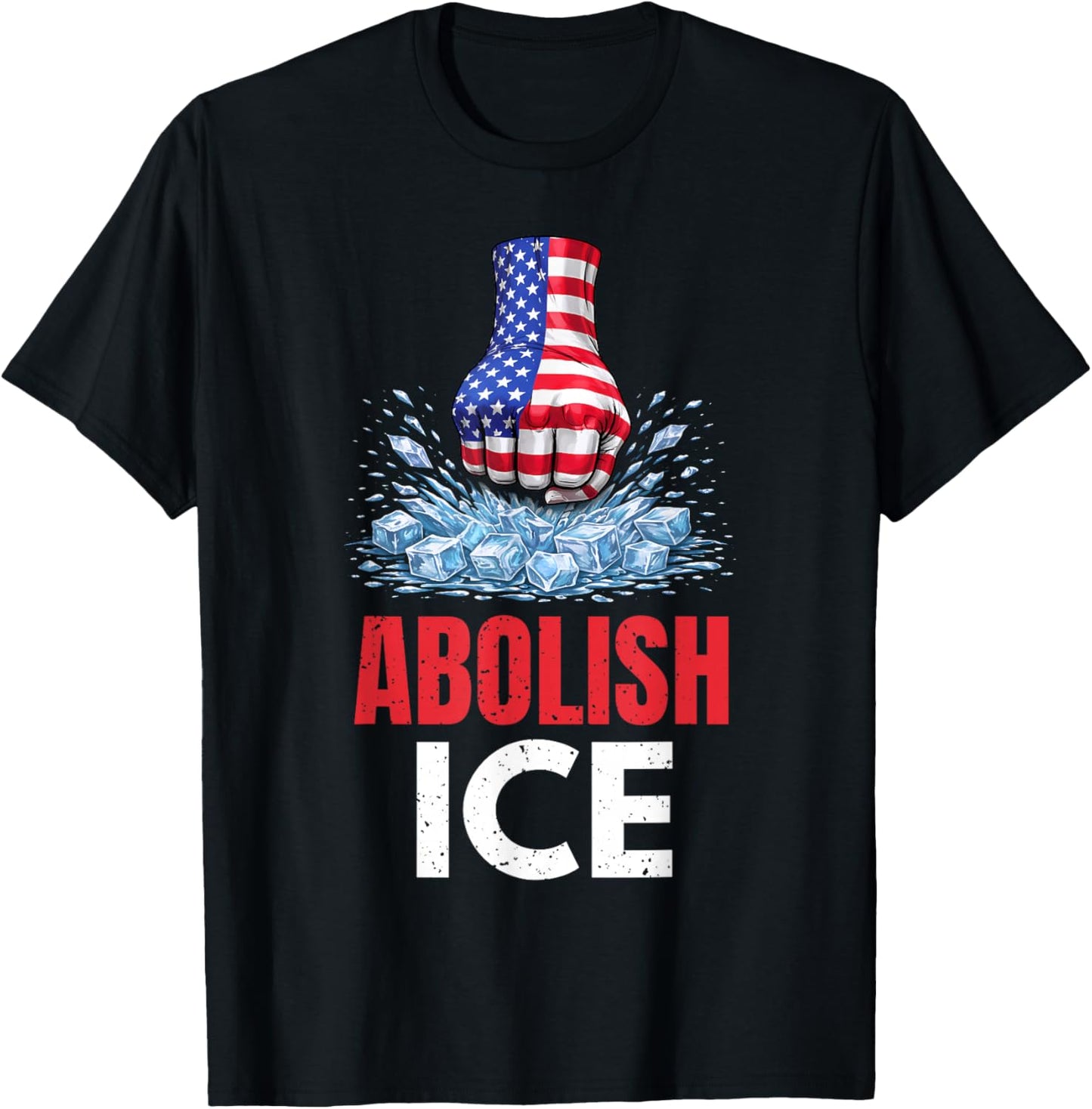 Abolish ICE Men Women Big Fan of Human Rights T-Shirt - T-Shirt | Black