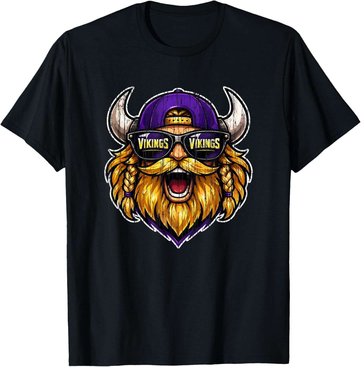 Vikings Retro Gift Women Boys Girls Kids T-Shirt - T-Shirt | Black
