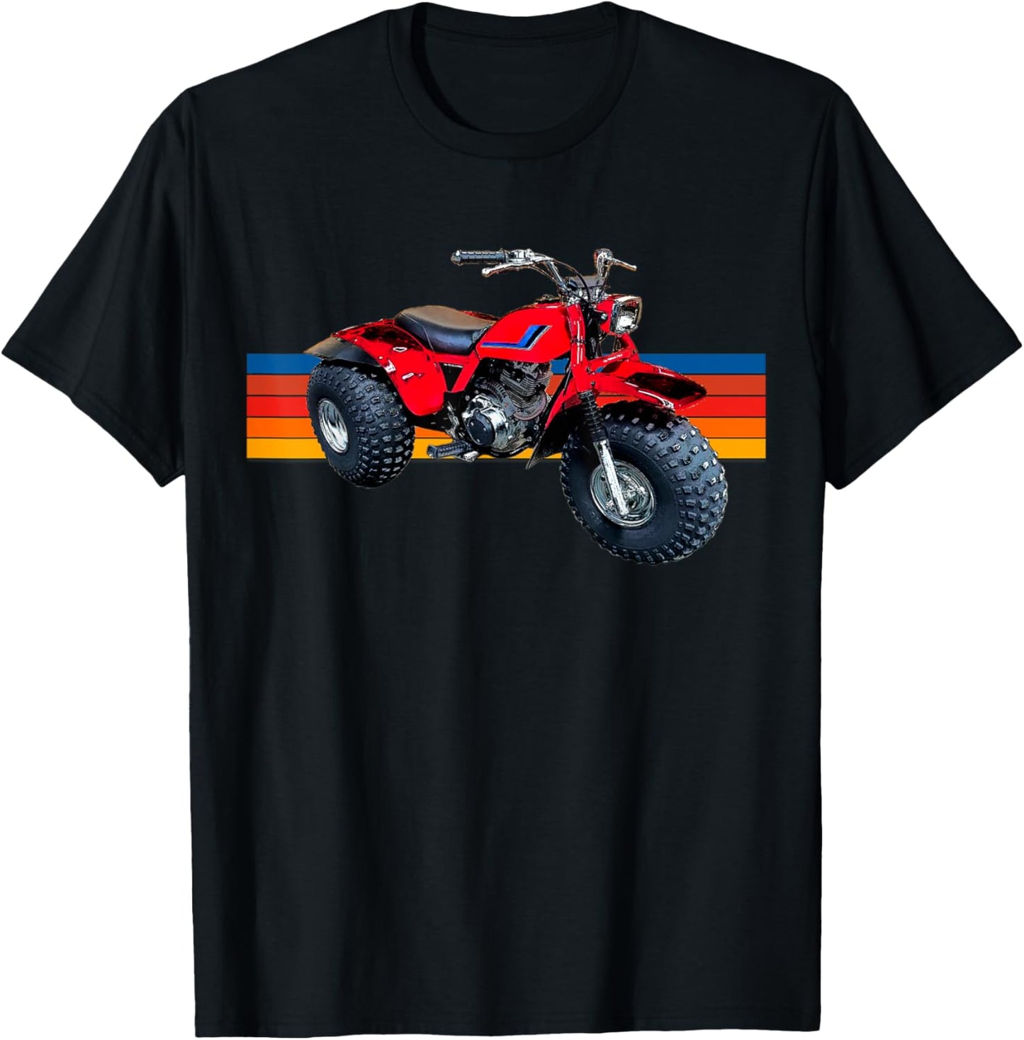 3 wheeler, Vintage ATV, ATC, 200S, 200X, 200M, 185 T-Shirt - T-Shirt | Black