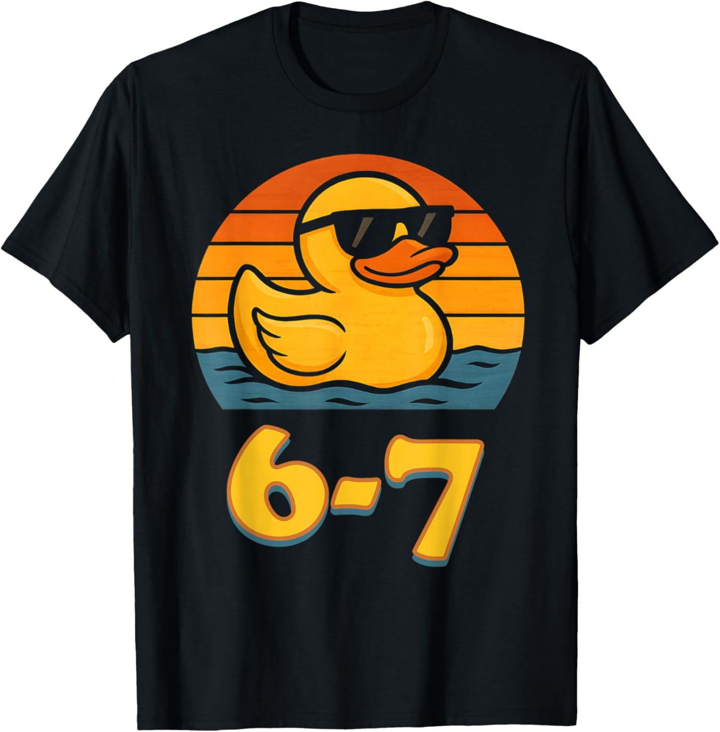 67 Rubber Duck Funny Duckie Six Seven Meme 6-7 Toddler Boys T-Shirt - T-Shirt | Black