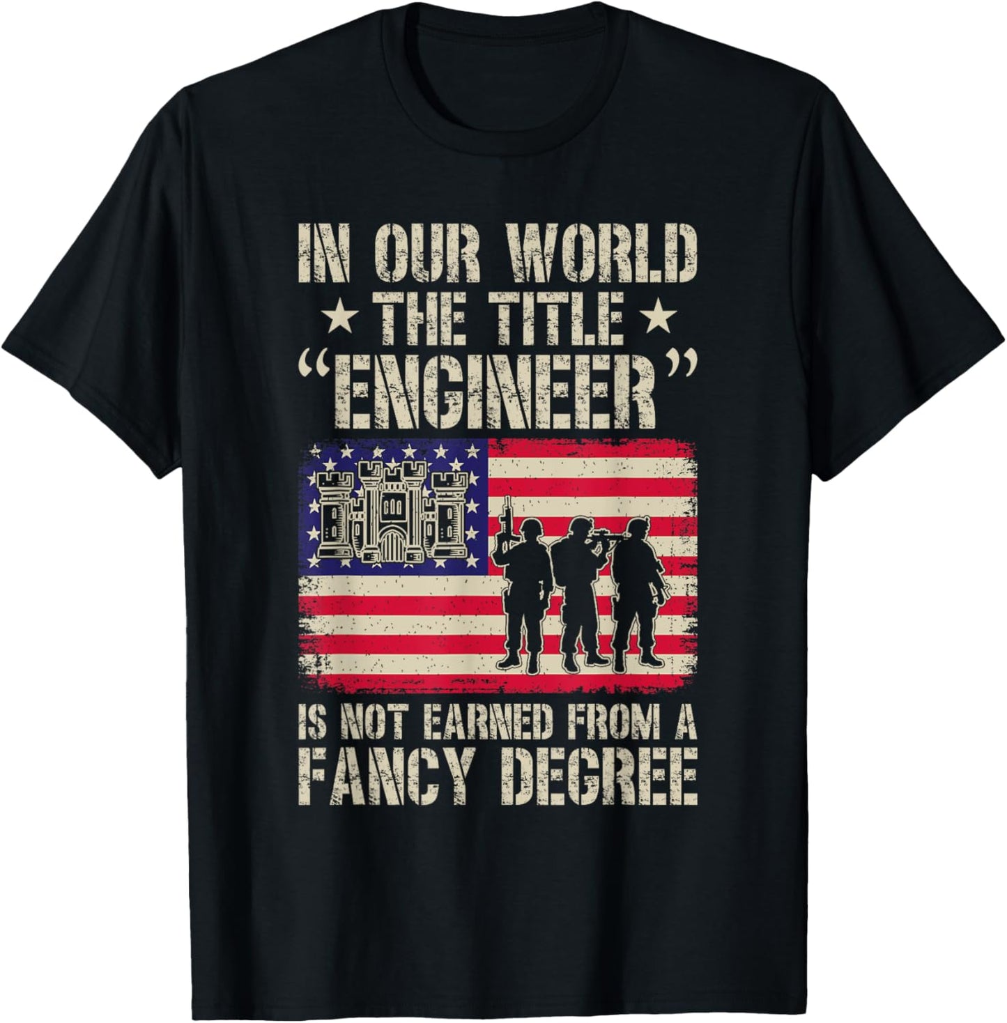 Combat Engineer Sapper Saps T-Shirt - T-Shirt | Black