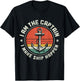 I'm The Captain I Make Ship Happen Funny Pontoon Boating T-Shirt - T-Shirt | Black