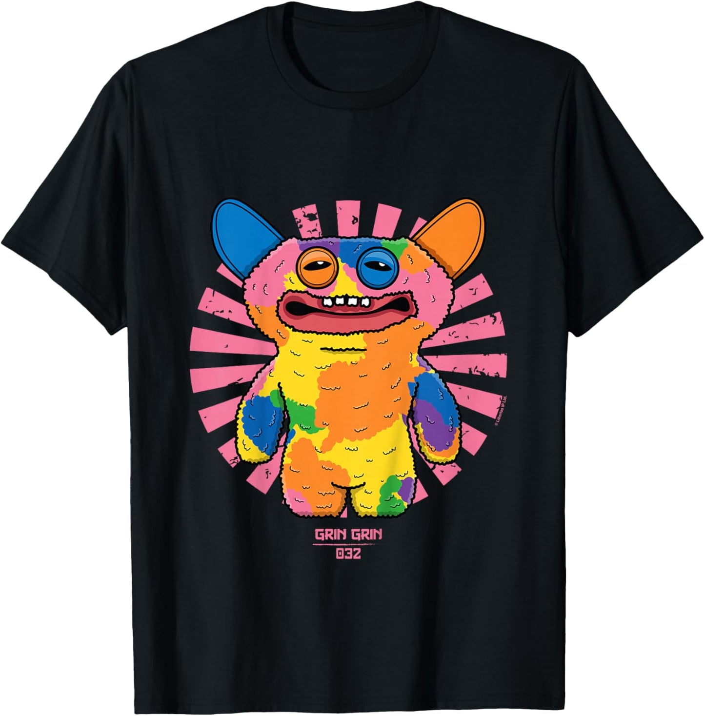 Fuggler Grin Grin Snuggler Retro Japanese Text Kids T-Shirt - T-Shirt | Black
