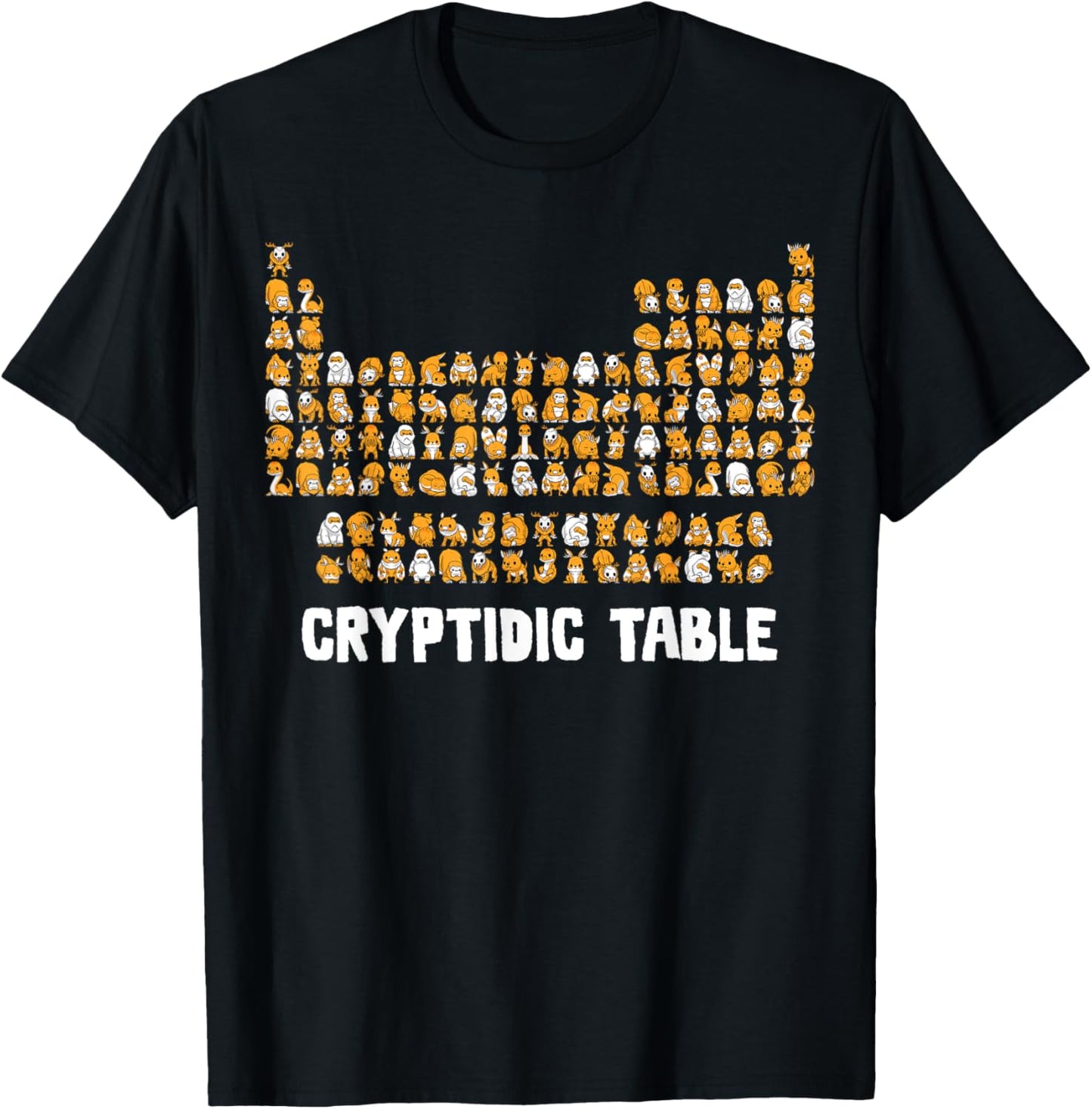 Periodic Table Shirt Cryptid Chemistry Science Cryptozoology T-Shirt - T-Shirt | Black