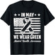 In May We Wear Green Mental Health Awareness Month Men Women T-Shirt - T-Shirt | Black
