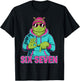 Six Seven Meme Cute Caterpillar 67 Funny Gen Z Apha Slang T-Shirt - T-Shirt | Black