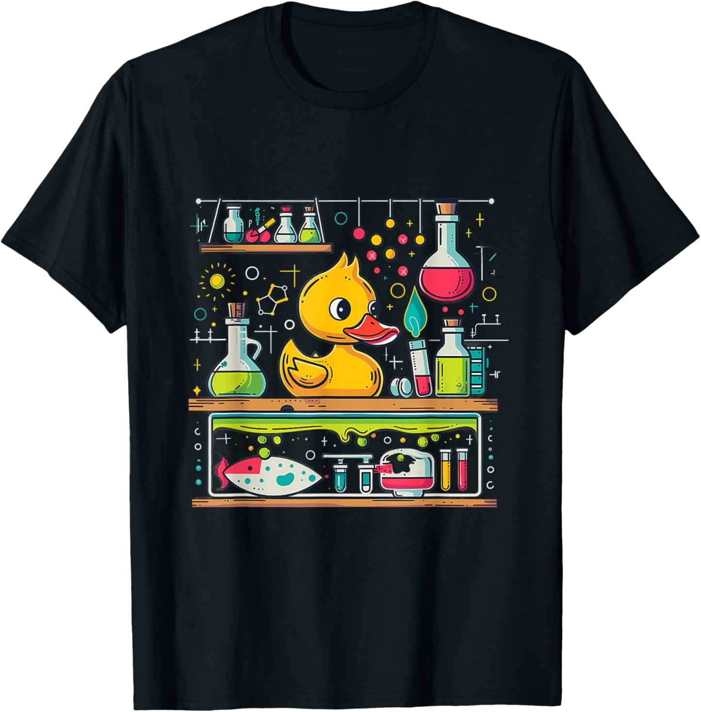 Rubber Duck Science Teacher Rubber Duckie Chemistry Physics T-Shirt - T-Shirt | Black