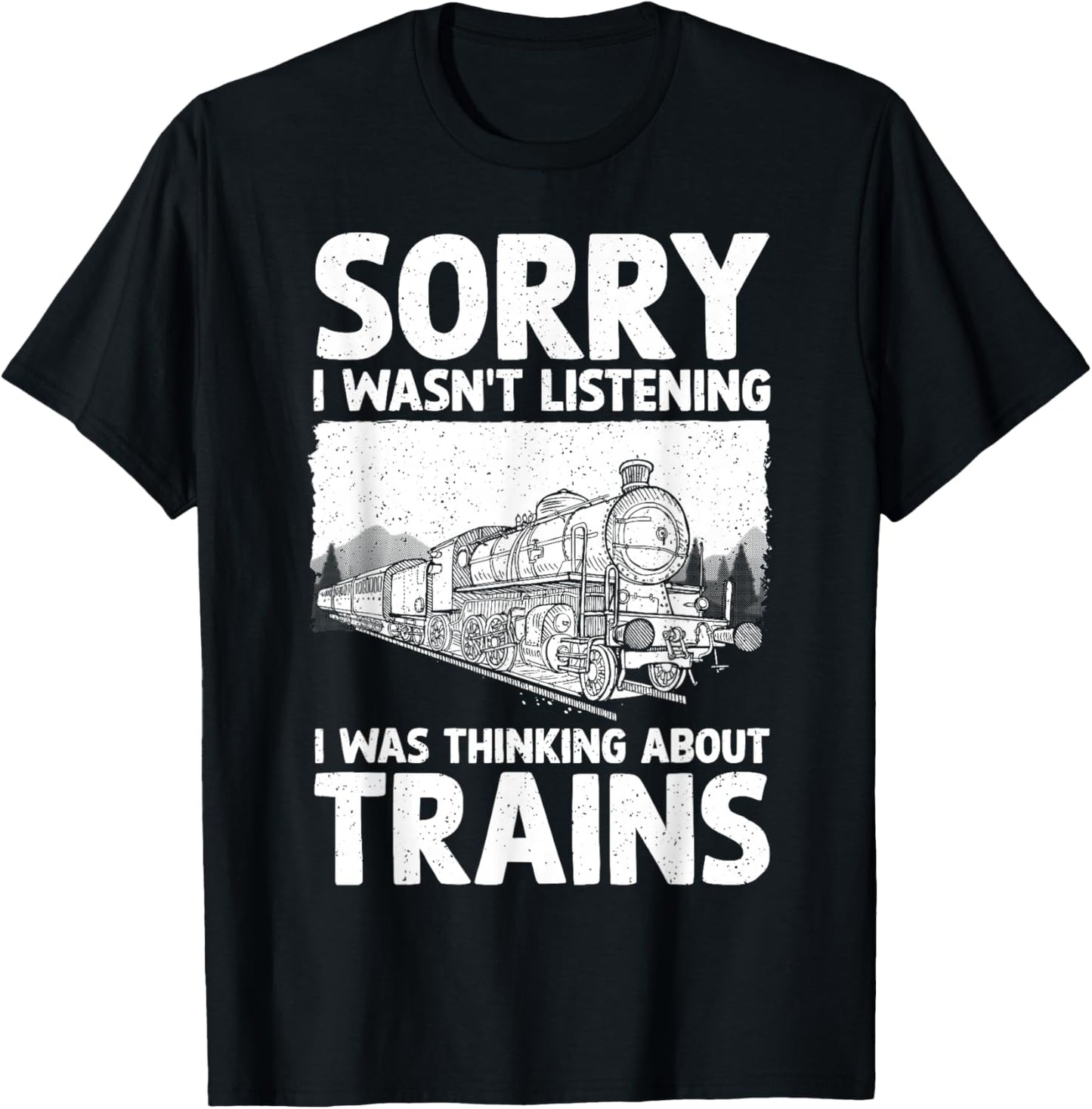 Cool Train Art Women Railroad Crossing Train Lovers T-Shirt - T-Shirt | Black