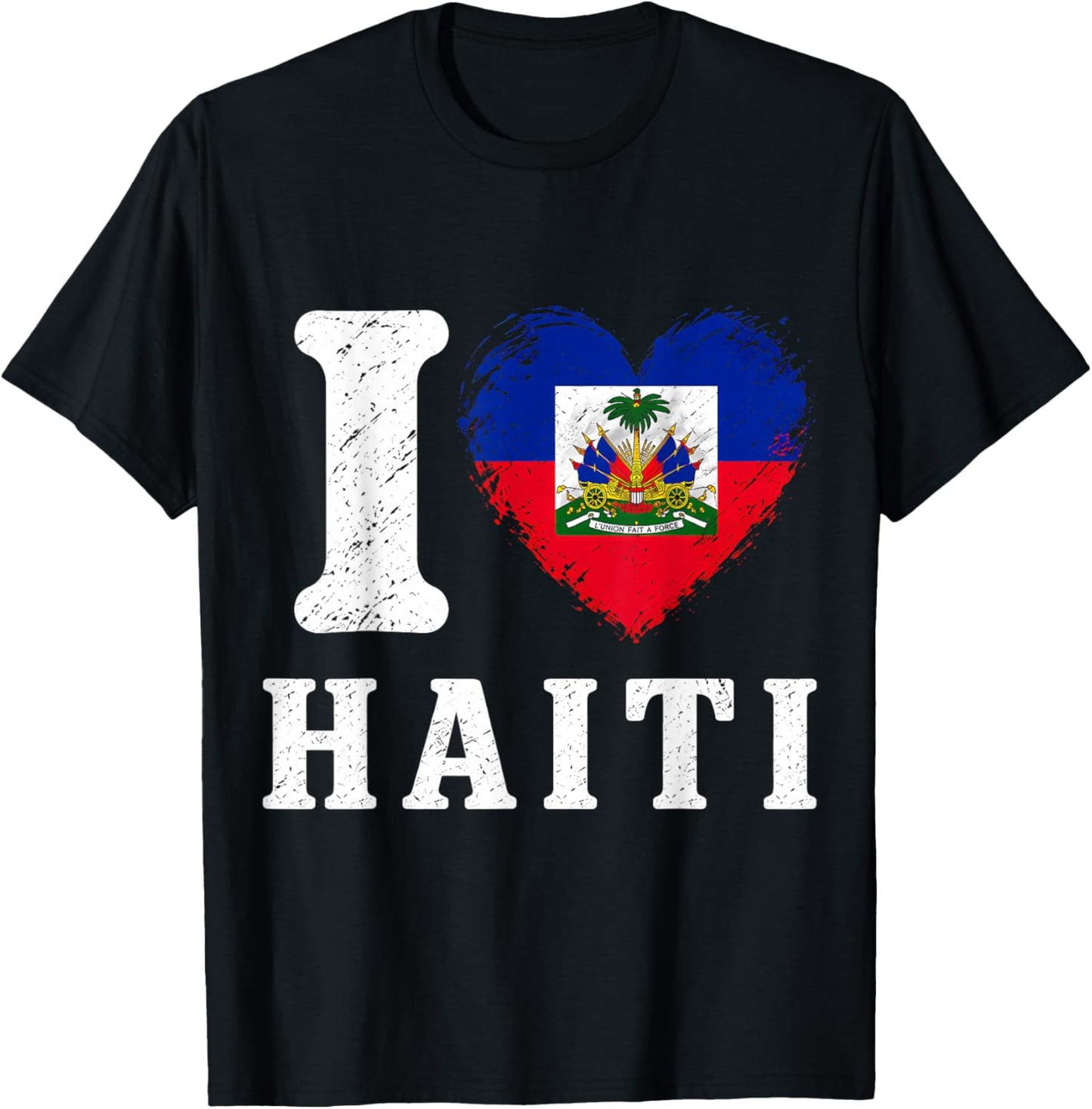 I Love Haiti Flag Day T-Shirt - T-Shirt | Black