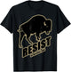 US National Park Resist Service Bison Buffalo Vintage T-Shirt - T-Shirt | Black